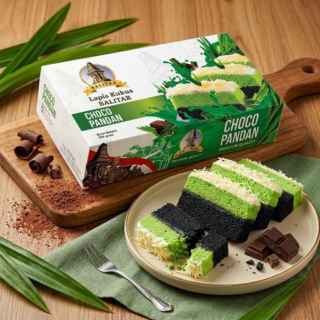Lapis Kukus Choco Pandan